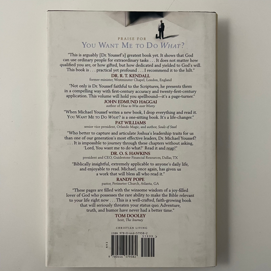 You Want Me to Do What? Get Off Your Blessed Assurance and Do Something! - Michael Youssef - Back Cover