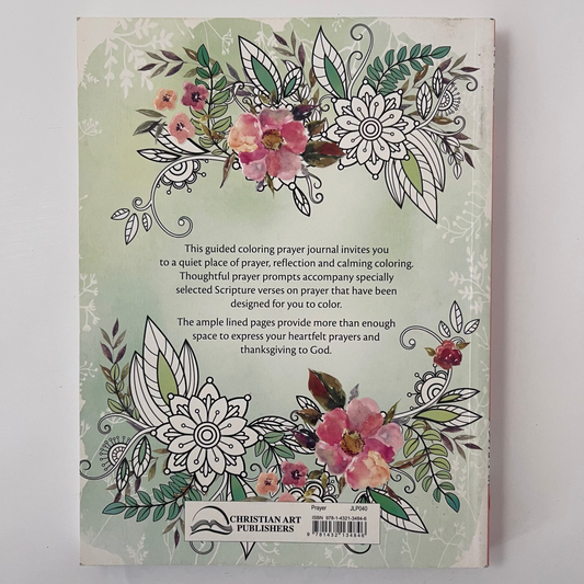 My Coloring Prayer Journal (Paperback) - Christian Art Publishers - Back Cover