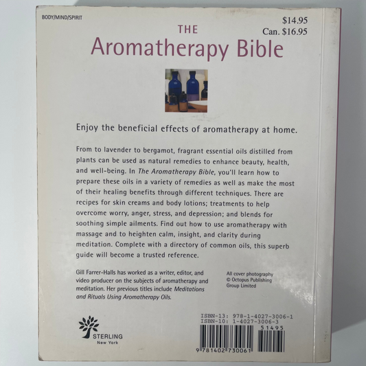 The Aromatherapy Bible The Definitive Guide to Using Essential Oils - Gill Farrer-Halls - Back Cover