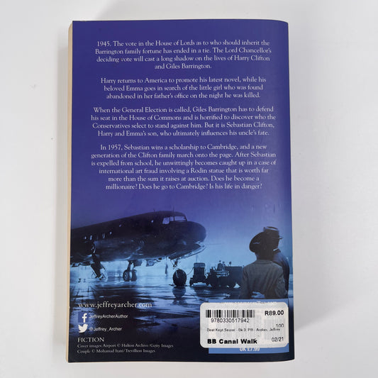 Best Kept Secret - Jeffrey Archer - Back Cover