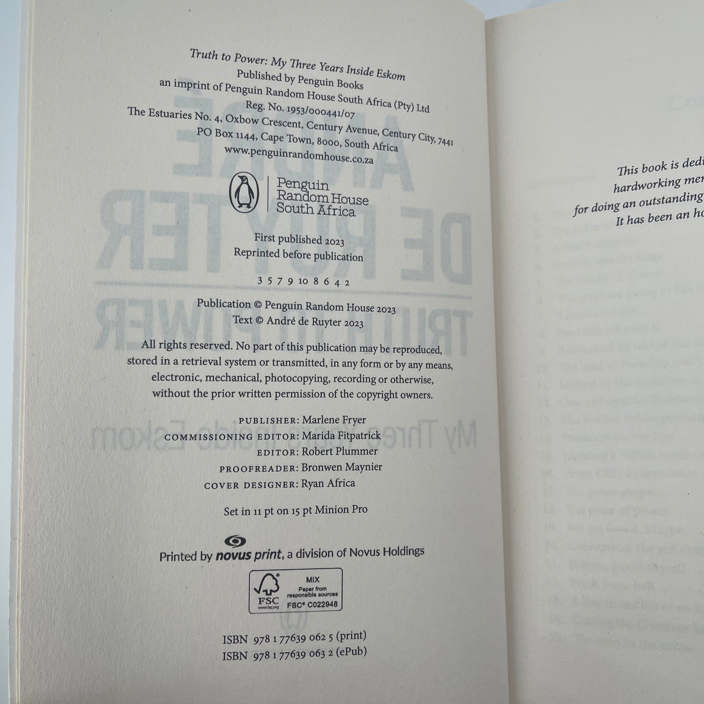 Truth to Power My Three Years Inside Eskom - André De Ruyter - Condition Detail 1