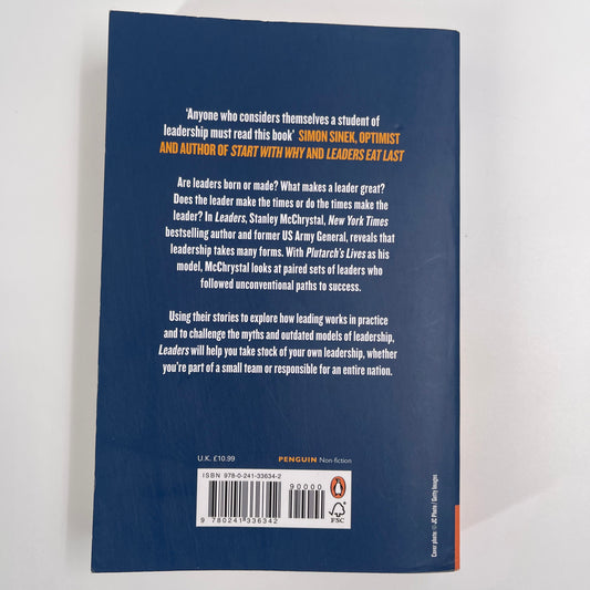 Leaders Myth and Reality - Stanley McChrystal - Back Cover