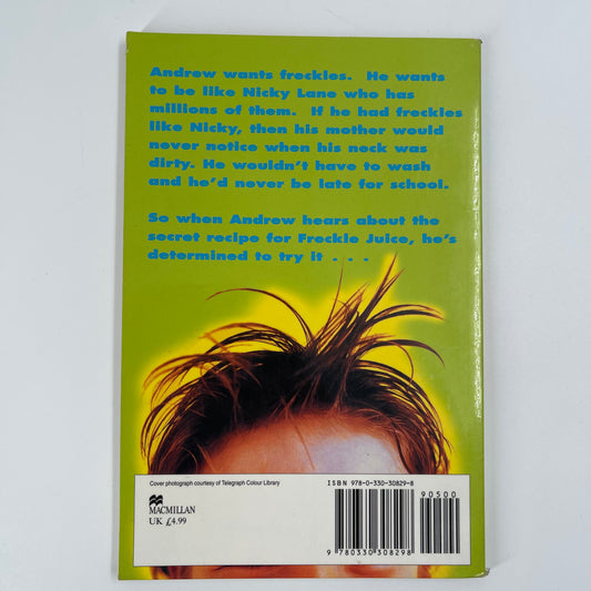 Freckle Juice - Judy Blume - Back Cover