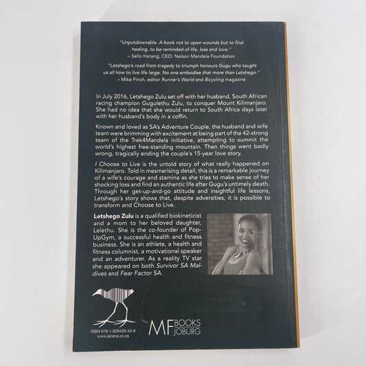 I Choose to Live Life After Losing Gugu - Letshego Zulu - Back Cover