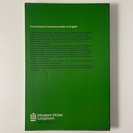 The Context of Literature Written in English - Alex Potter