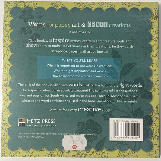 Words for Paper, Art & Craft Creations — Monica de Beer
