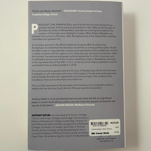 Cyril Ramaphosa: The Road to Presidential Power - Anthony Butler