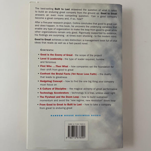Good to Great: Why Some Companies Make the Leap… and Others Don’t - Jim Collins
