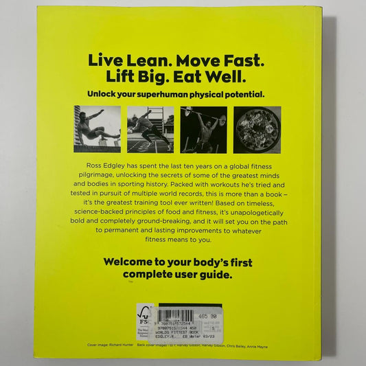 Book cover with motivational text and images on a yellow background