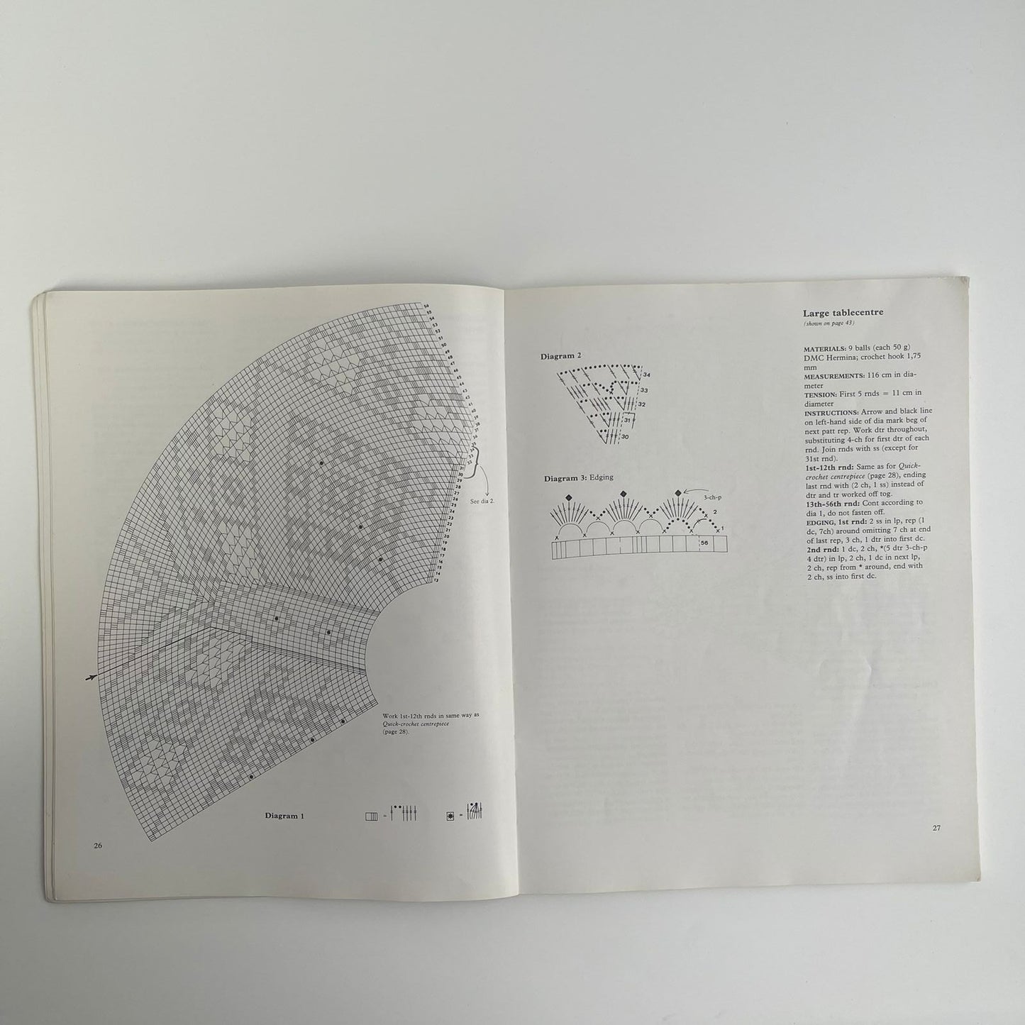 Crochet at a Glance: Patterns and Diagrams for Tablecentres, Cushions, Doilies and Runners - Erla V. Schach