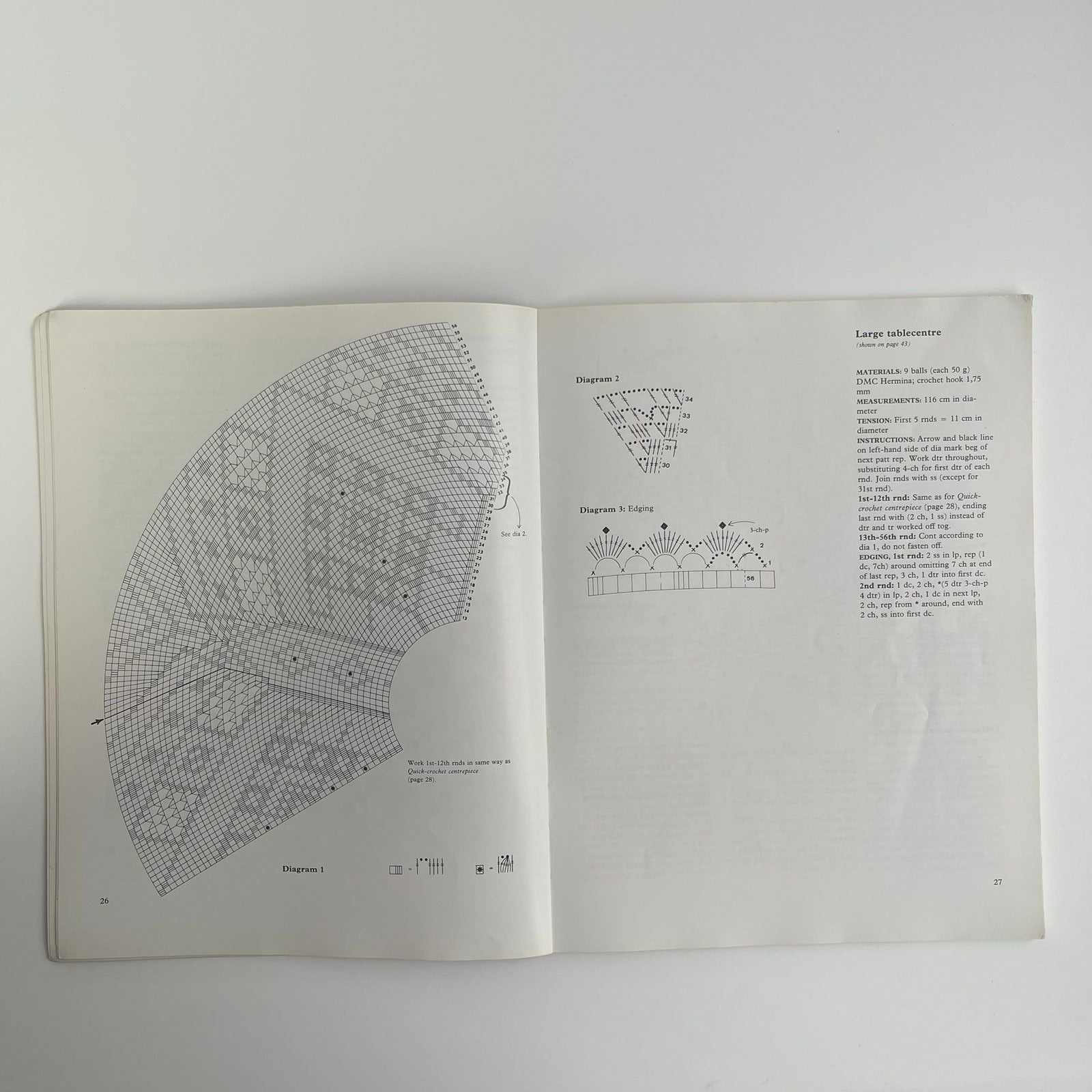 Crochet at a Glance: Patterns and Diagrams for Tablecentres, Cushions, Doilies and Runners - Erla V. Schach