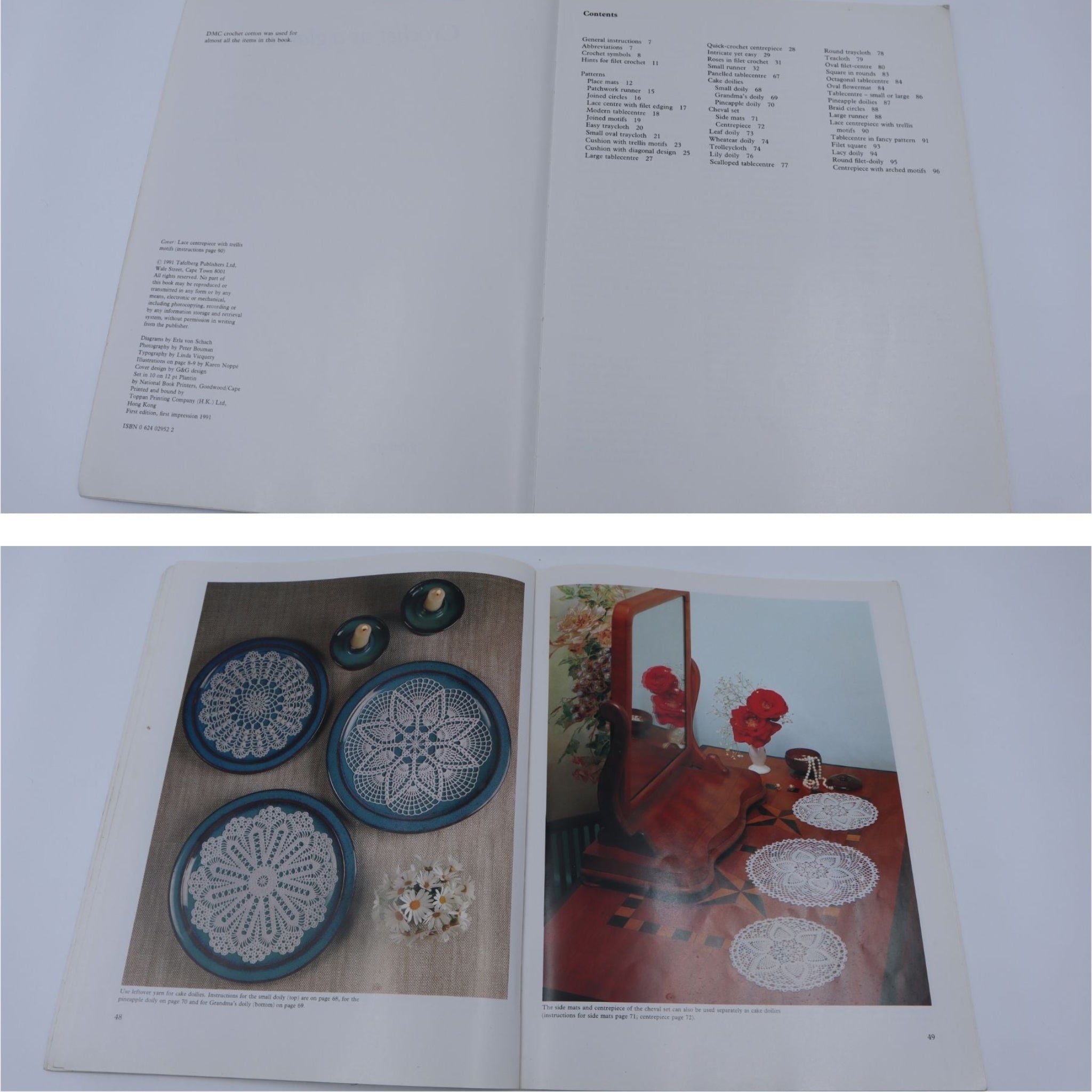 Crochet at a Glance: Patterns and Diagrams for Tablecentres, Cushions, Doilies and Runners - Erla V. Schach