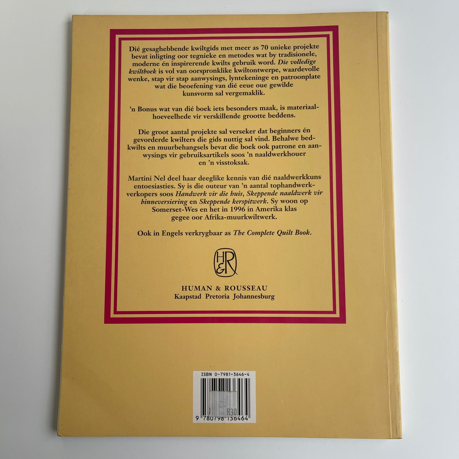 Die Volledige Kwiltboek - Martini Nel