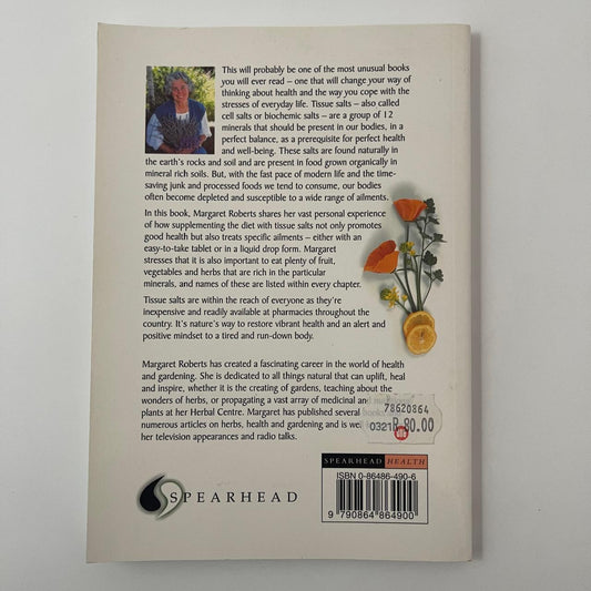 Tissue Salts for Healthy Living - Margaret Joan Roberts - Back Cover
