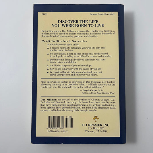 The Life You Were Born to Live A Guide to Finding Your Life Purpose - Dan Millman - Back Cover