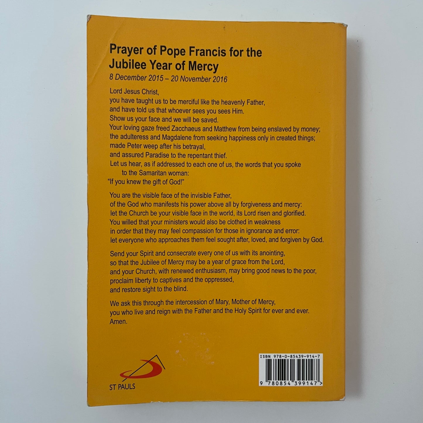 St Paul Sunday Missal 2016 Cycle C - - Back Cover