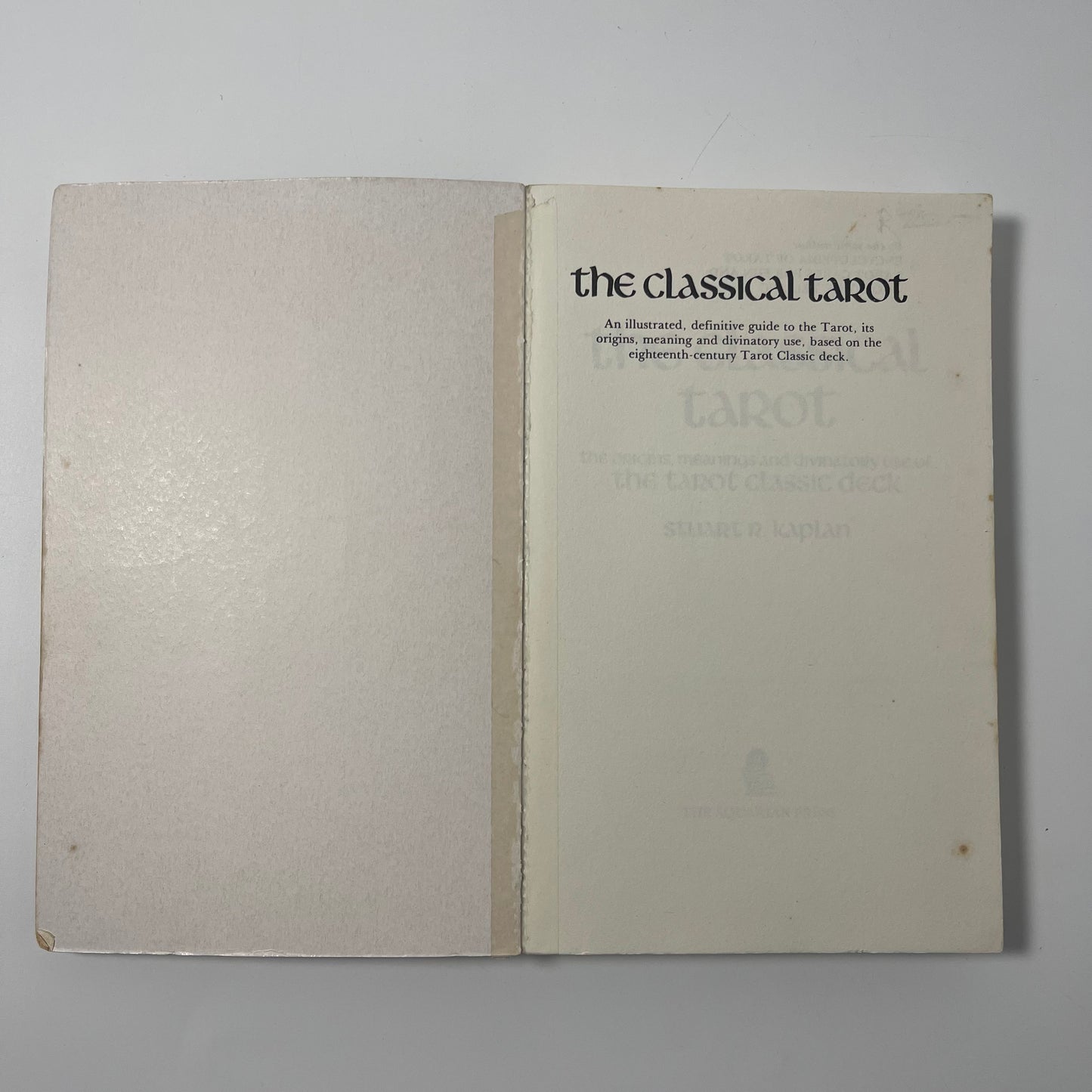 Classical Tarot - Stuart R. Kaplan - Condition Detail 1