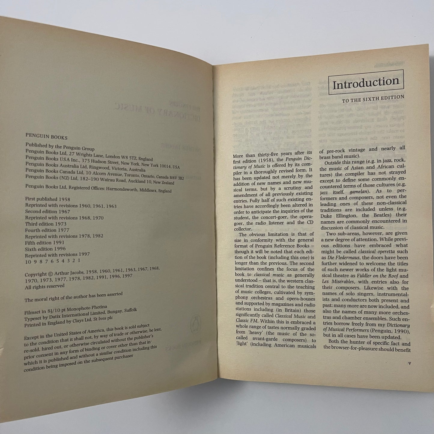 Dictionary of Music, The Penguin: Sixth Edition (Dictionary, Penguin) - Arthur Jacobs - Condition Detail 1
