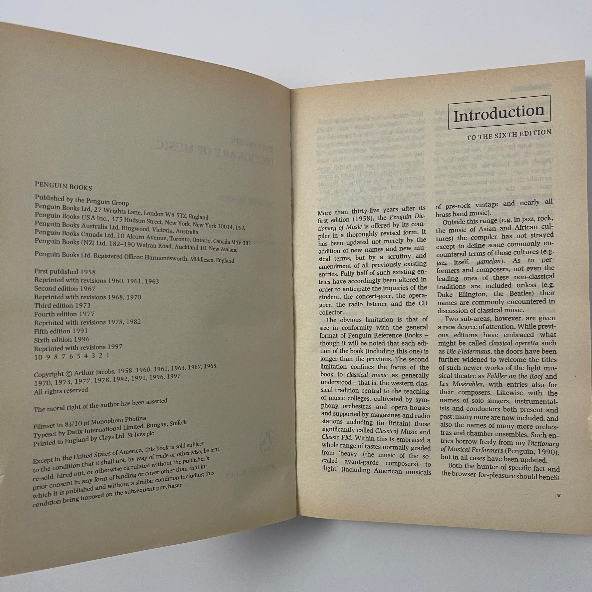 Dictionary of Music, The Penguin: Sixth Edition (Dictionary, Penguin) - Arthur Jacobs - Condition Detail 1