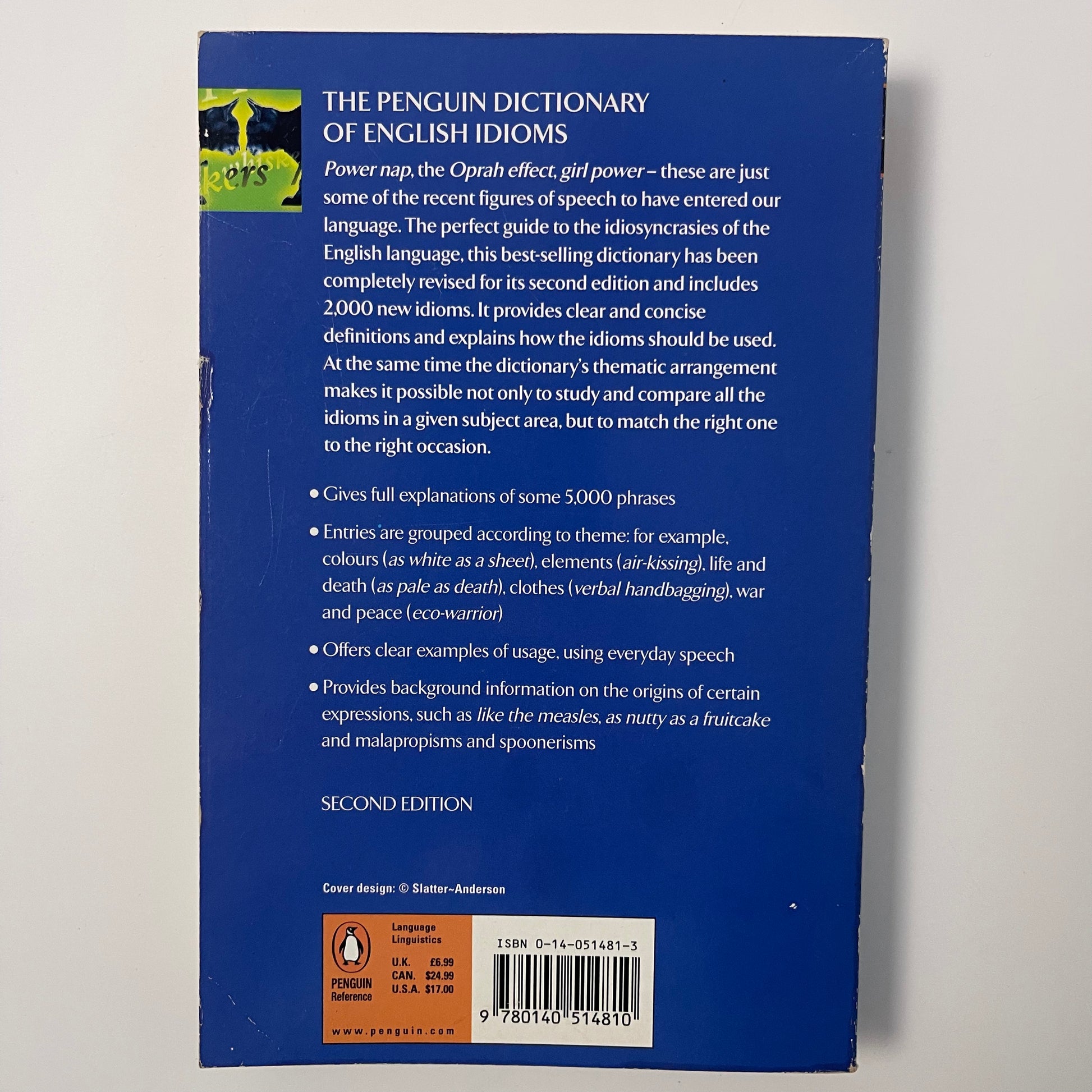 The Penguin Dictionary of English Idioms - Daphne M. Gulland - Back Cover