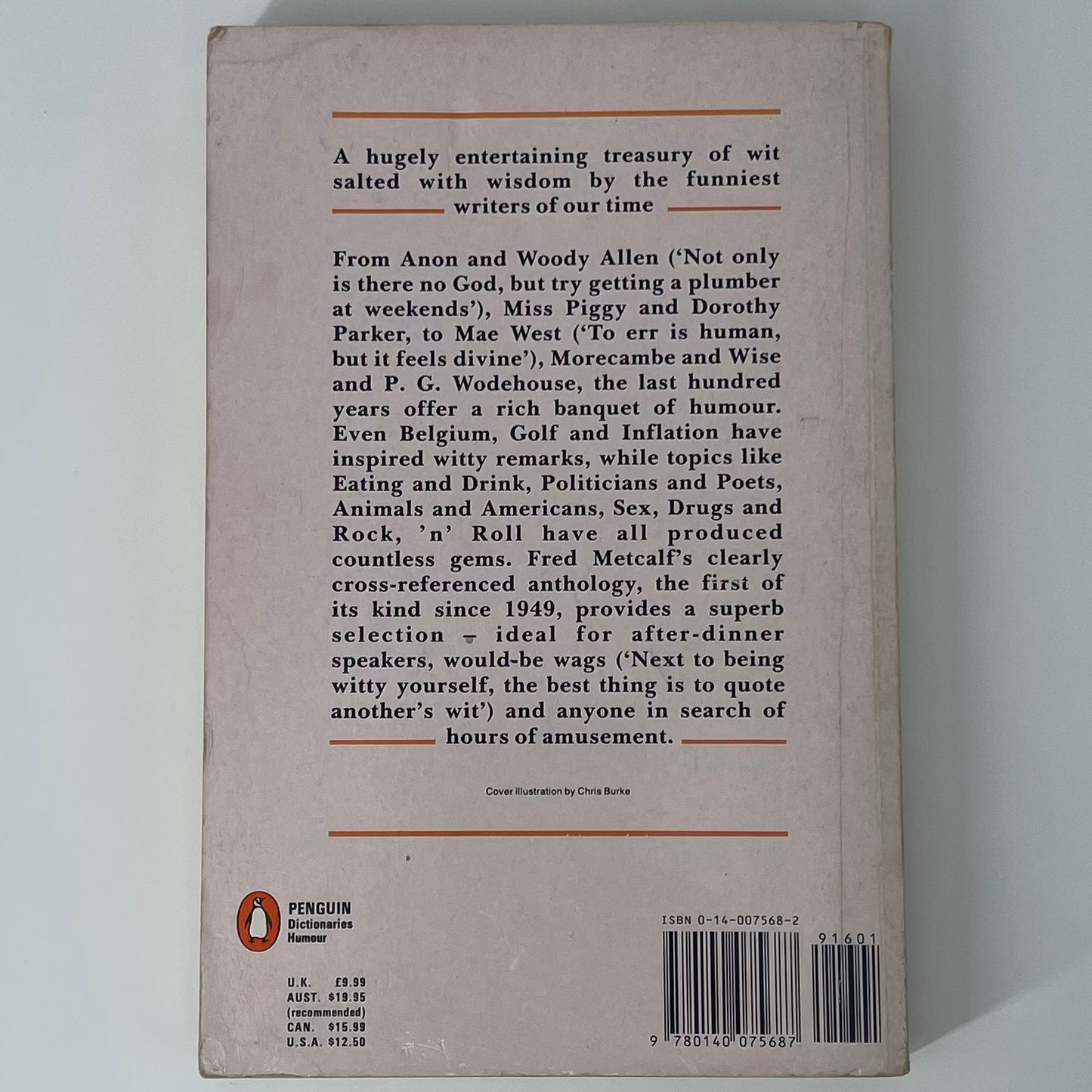 The Penguin Dictionary of Modern Humorous Quotations - Metcalf - Back Cover