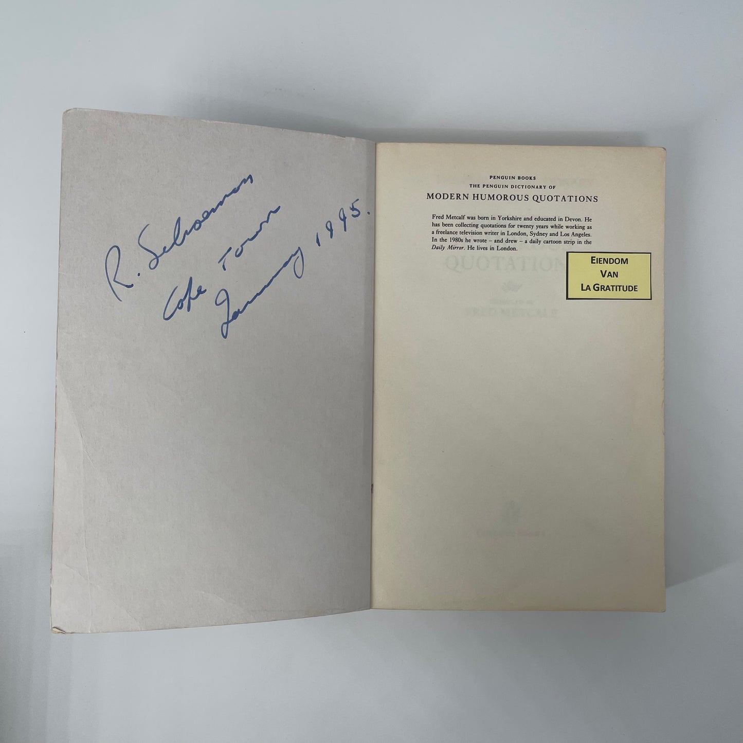 The Penguin Dictionary of Modern Humorous Quotations - Metcalf - Condition Detail 1