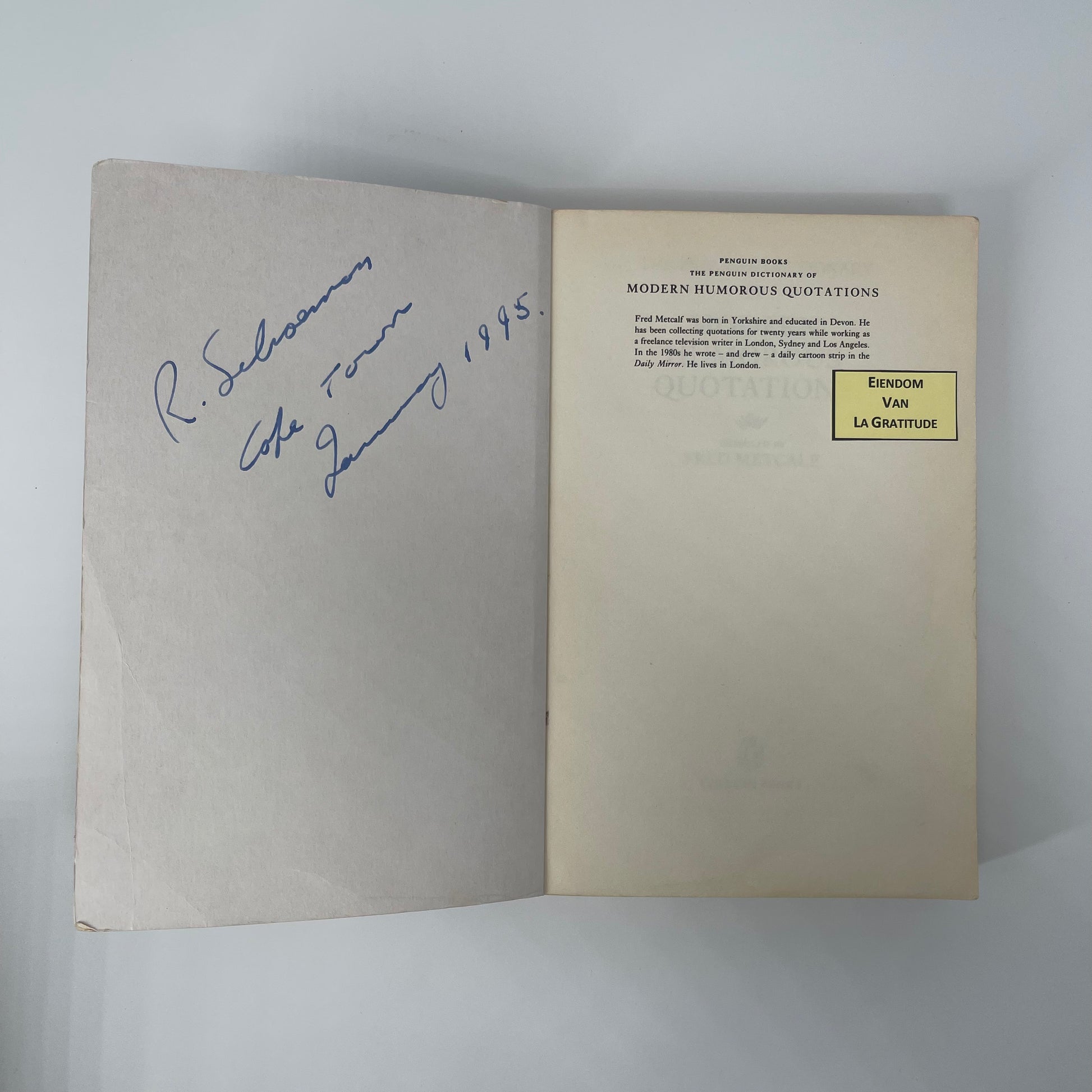 The Penguin Dictionary of Modern Humorous Quotations - Metcalf - Condition Detail 1
