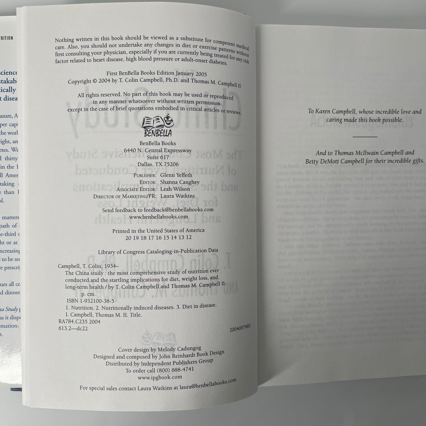 The China Study The Most Comprehensive Study of Nutrition Ever Conducted and the Startling Implications for Diet, Weight Loss and Long-term Health - Thomas M. Campbell II - Condition Detail 3