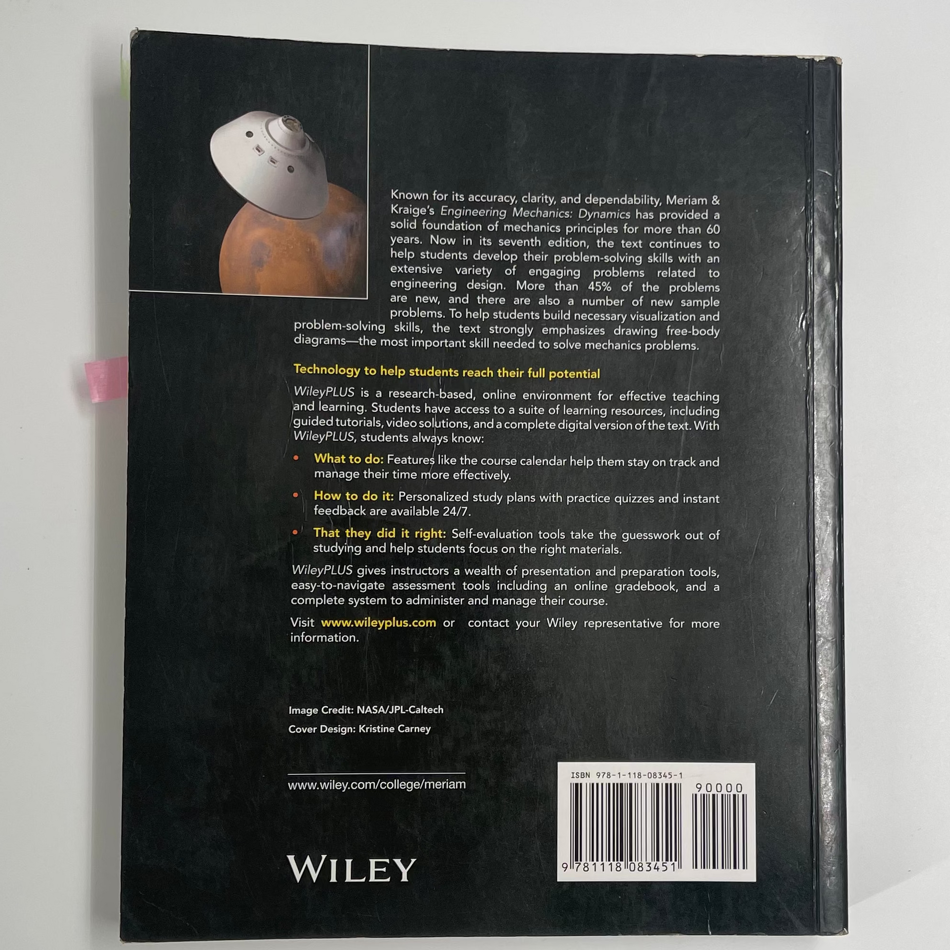 Engineering Mechanics Dynamics - J. L. Meriam - Back Cover