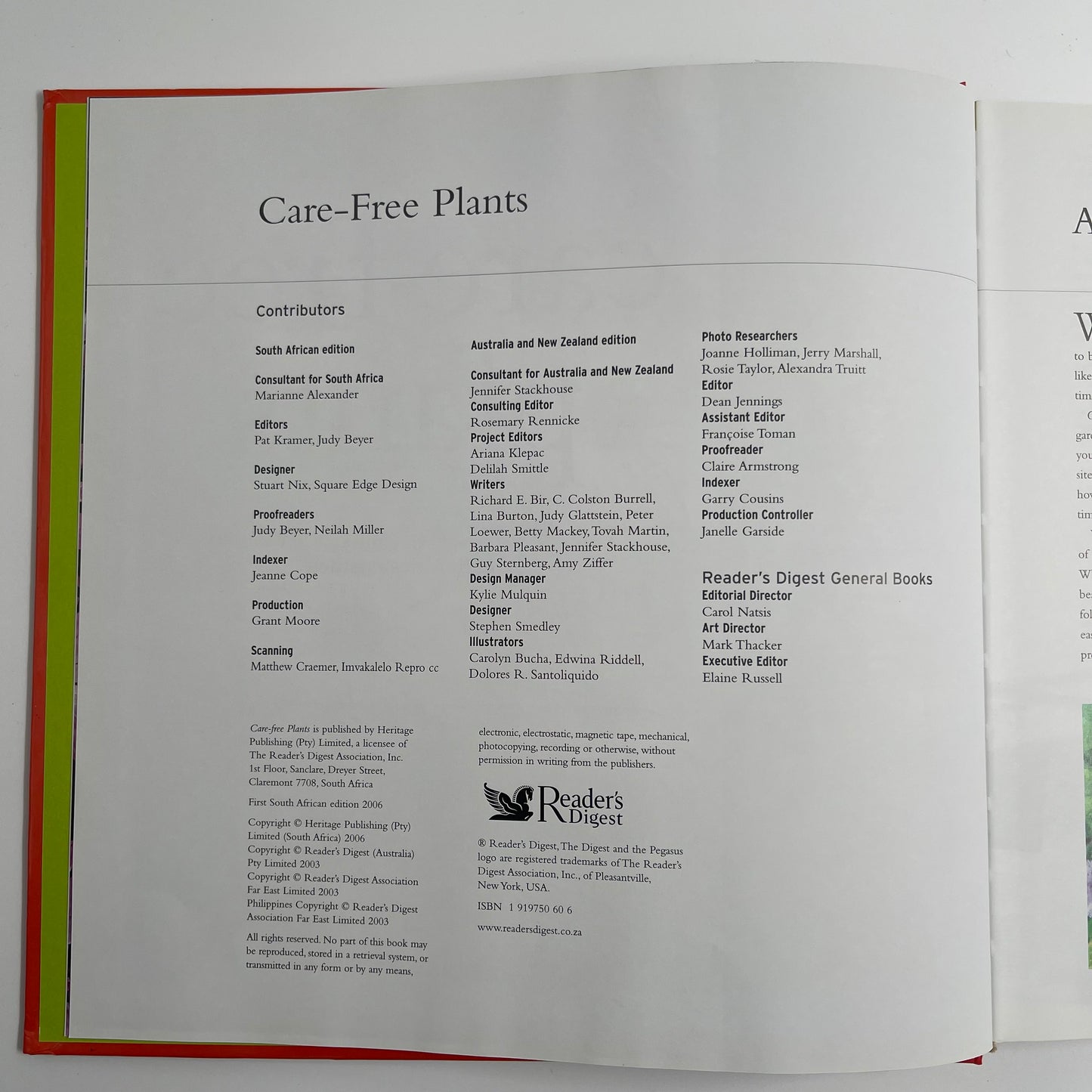 Care-free Plants Over 250 Trouble-free Plants for a Beautiful South African Garden - Reader's Digest (South Africa) - Condition Detail 4