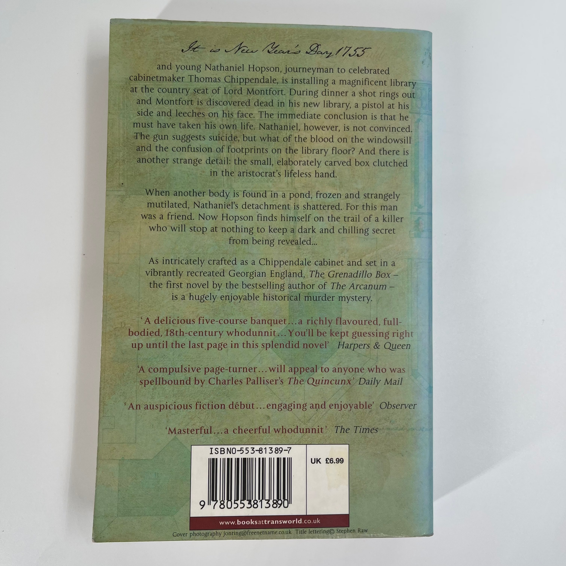 The Grenadillo Box - Janet Gleeson - Back Cover