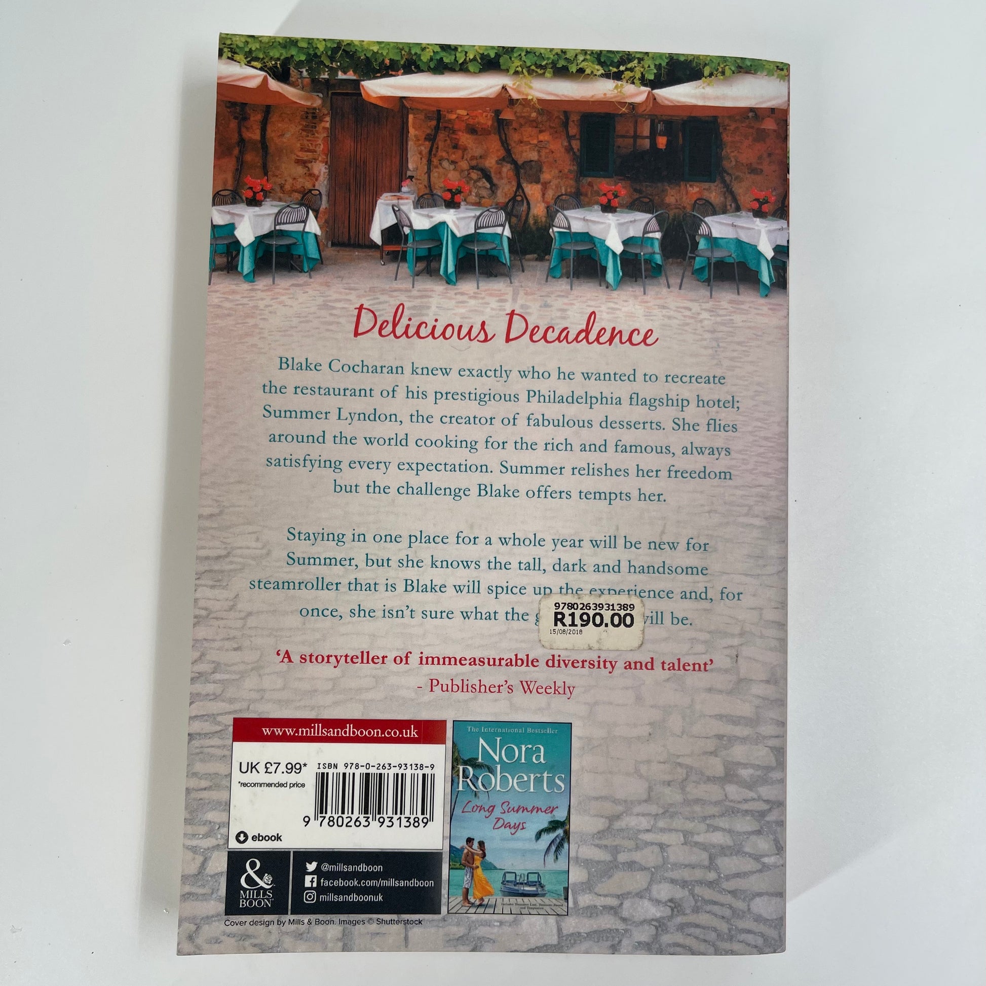 Summer Desserts - Nora Roberts - Back Cover