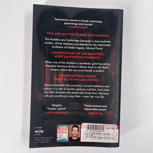 The Maidens - Alex Michaelides - Back Cover