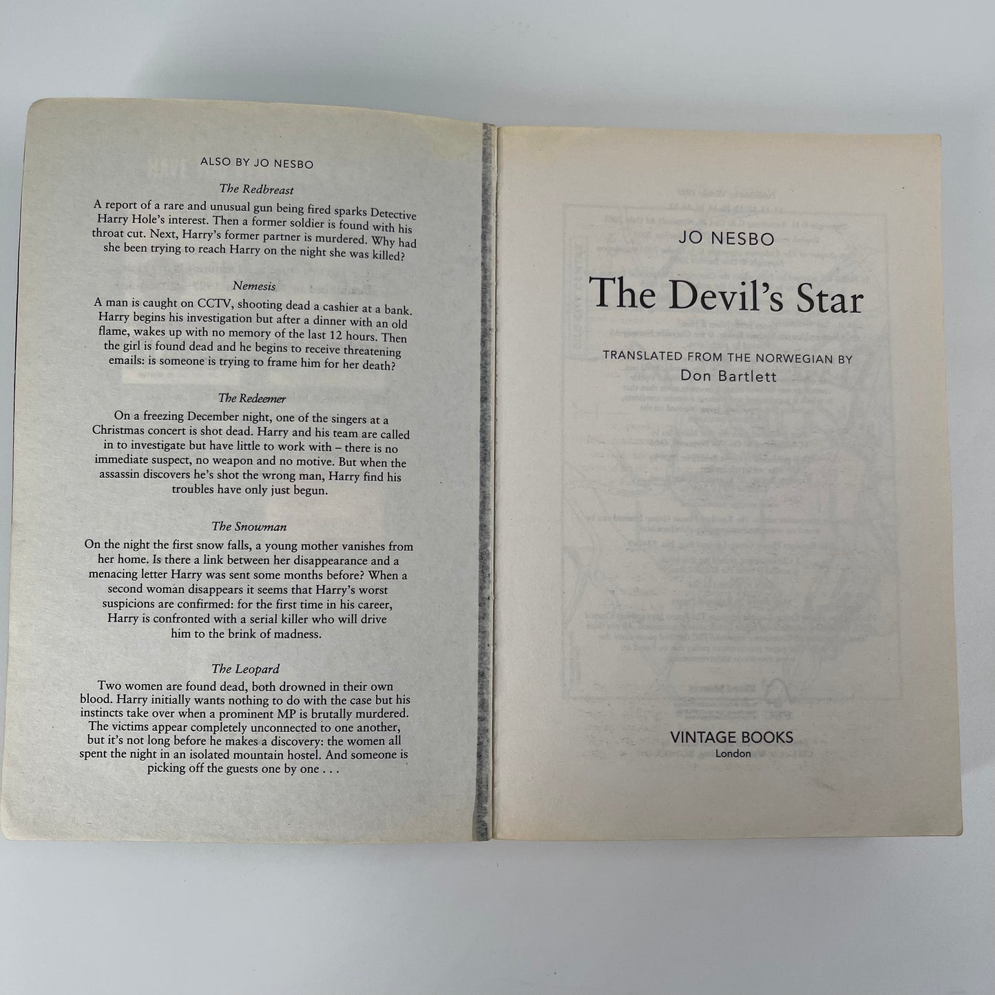 The Devil's Star - Jo Nesbø - Condition Detail 1