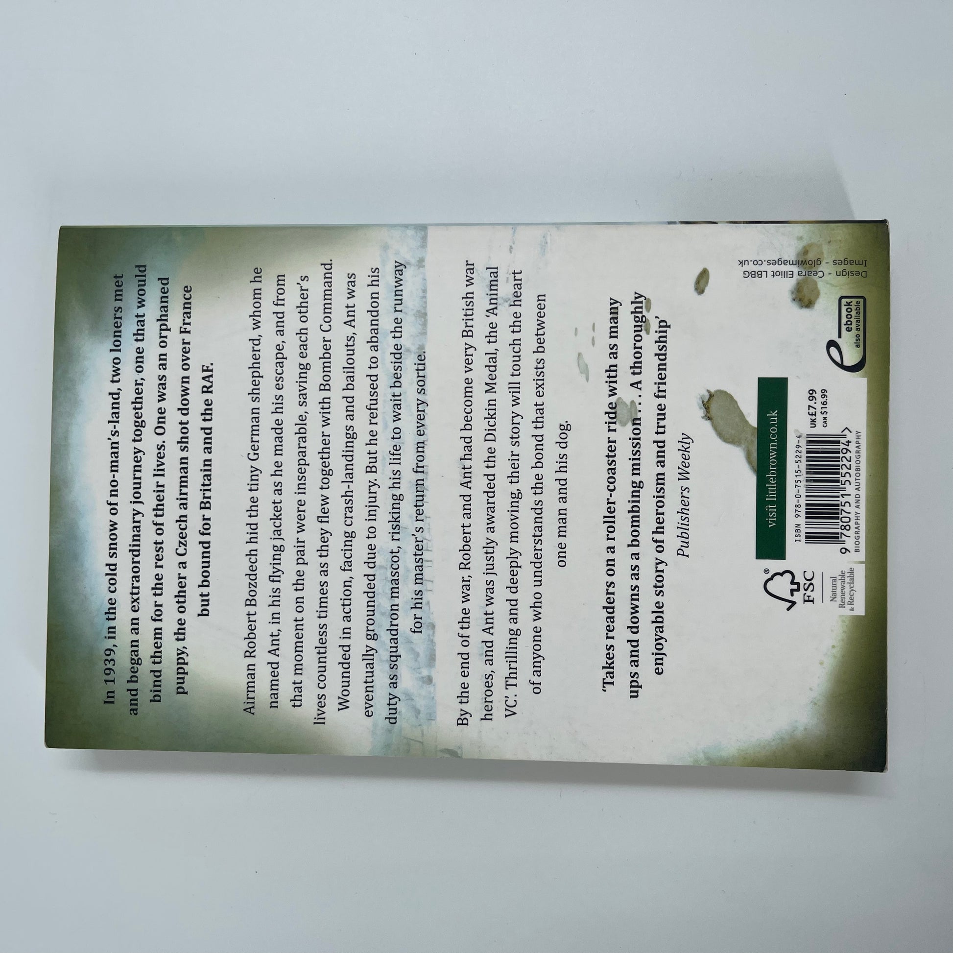 War Dog The No-Man's-land Puppy Who Took to the Skies - Damien Lewis - Back Cover