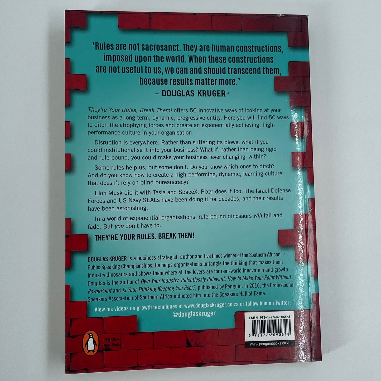 They're Your Rules Break Them - Douglas Kruger - Back Cover