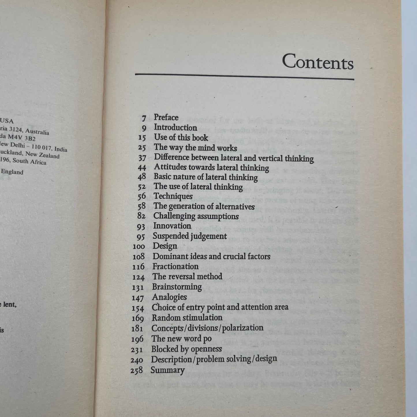 Six Thinking Hats - Edward De Bono - Condition Detail 2