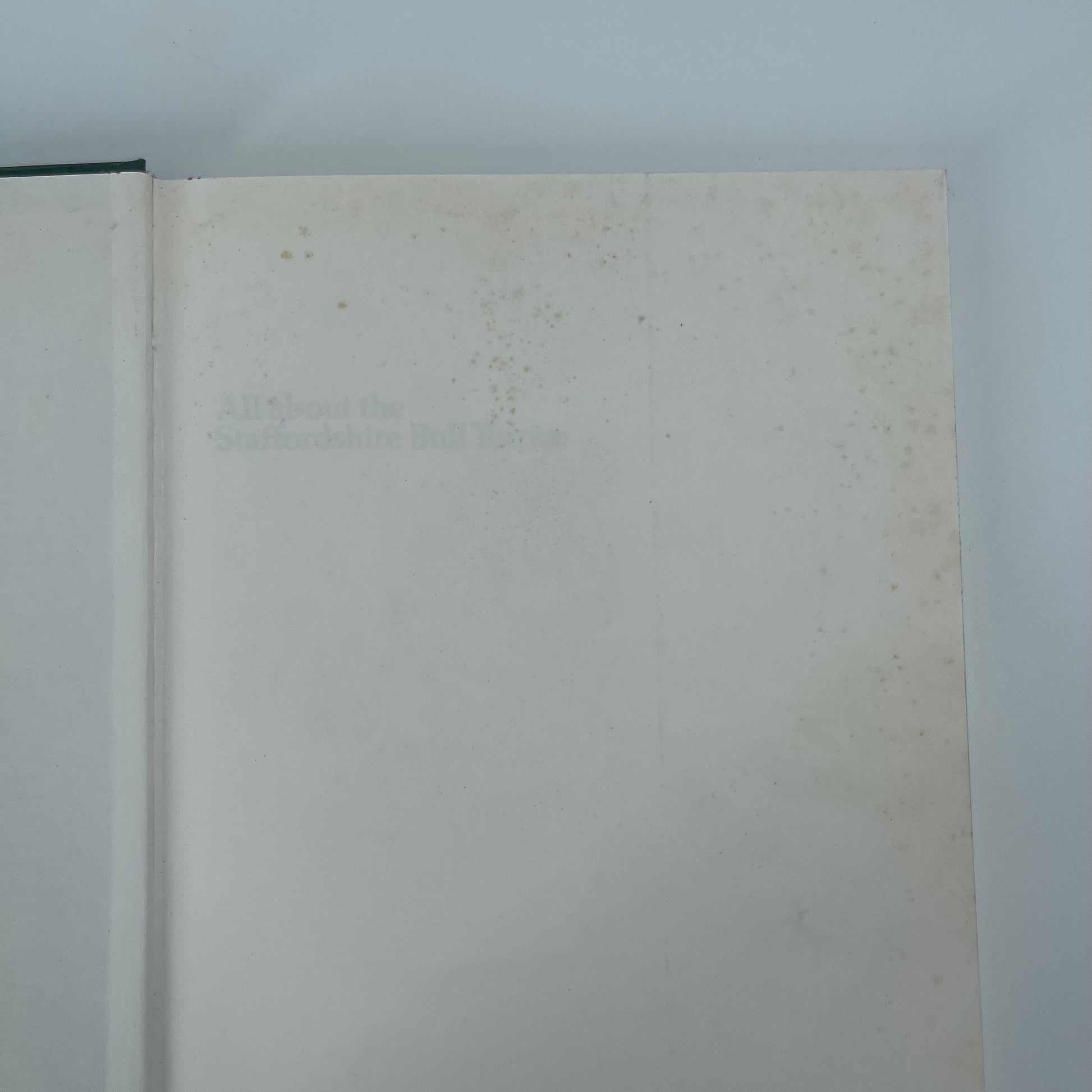 All about the Staffordshire Bull Terrier - John Frazer Gordon - Condition Detail 2