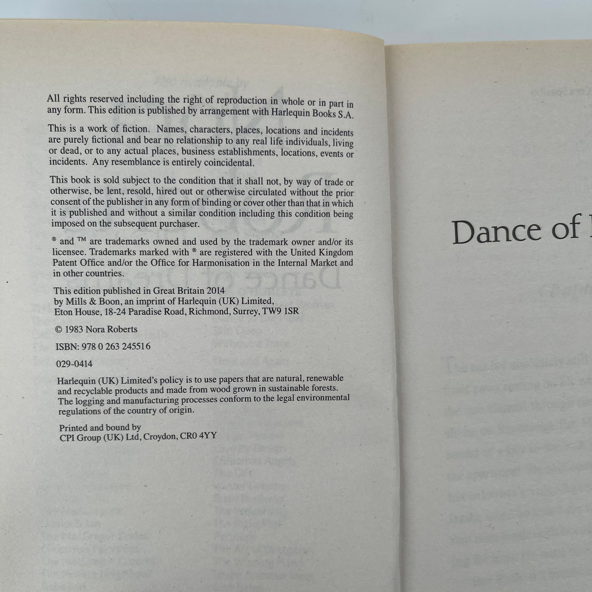 Dance of Dreams - Nora Roberts - Condition Detail 1