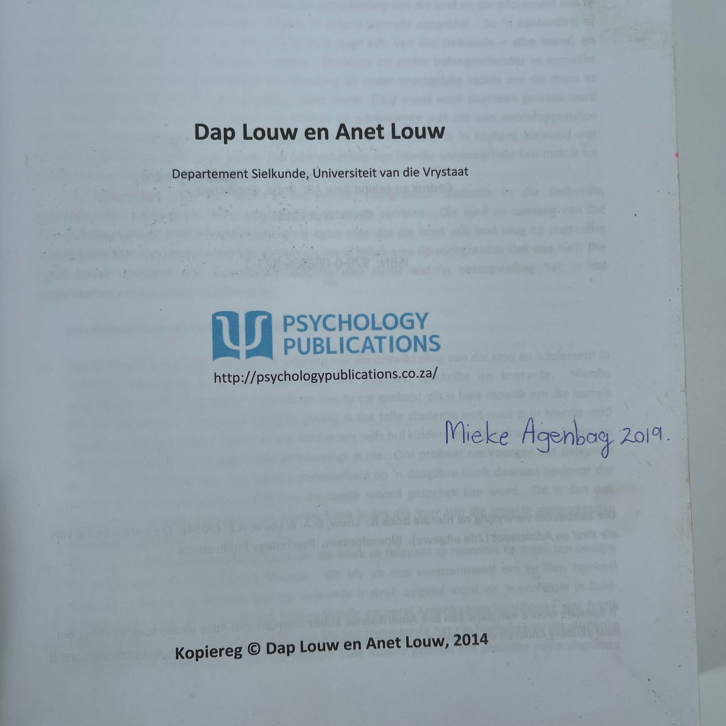 Die ontwikkeling van die kind en die adolessent - D. A. Louw - Condition Detail 2