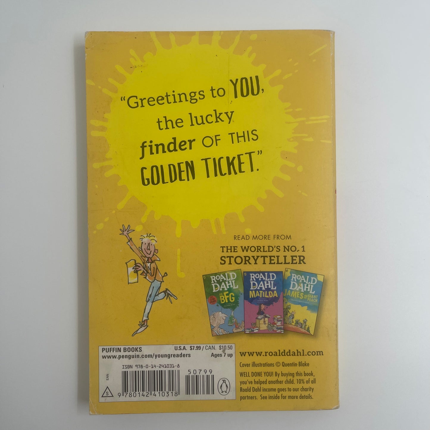 Charlie and the Chocolate Factory - Roald Dahl - Back Cover