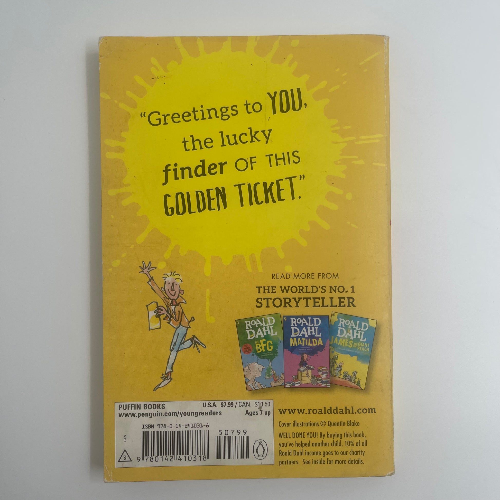 Charlie and the Chocolate Factory - Roald Dahl - Back Cover
