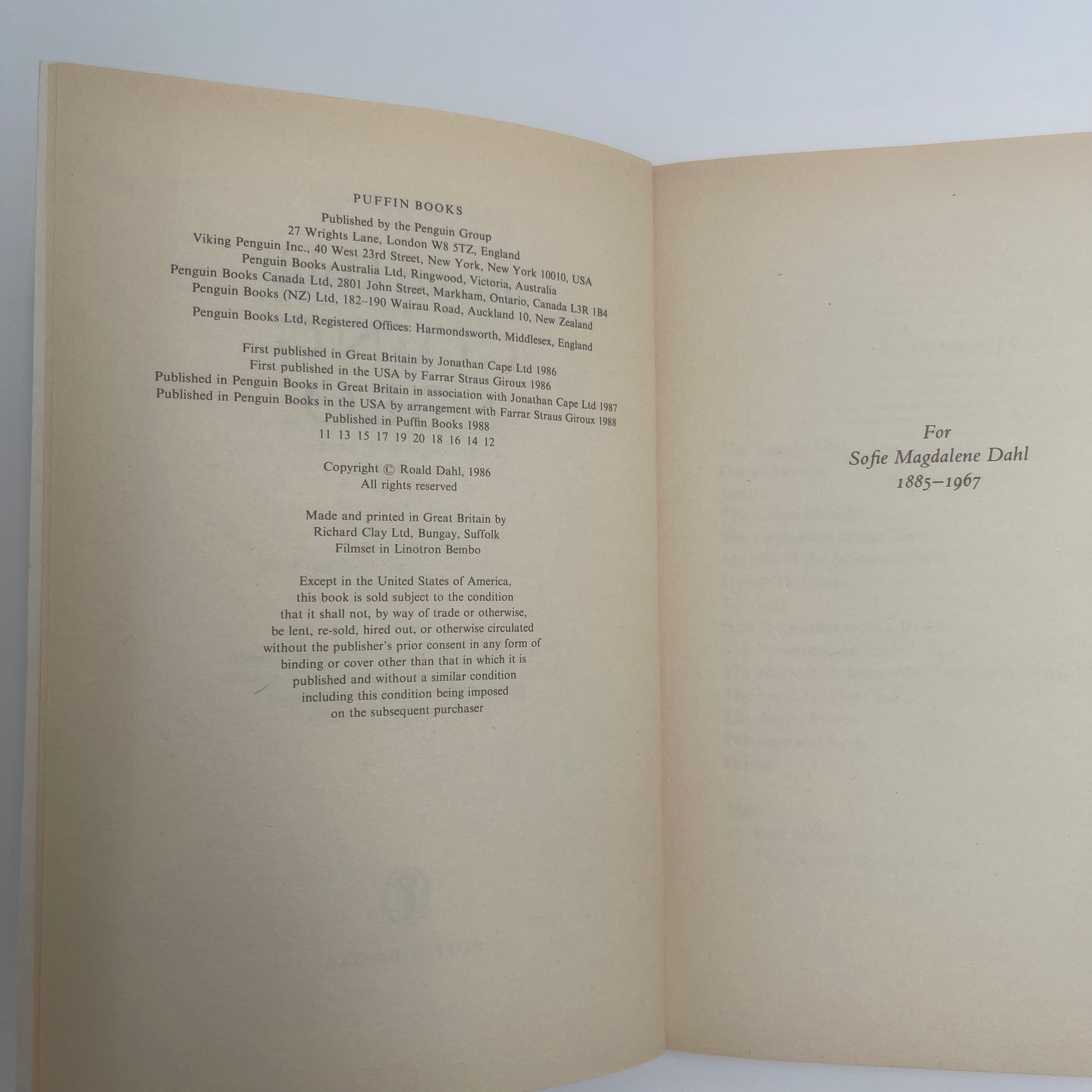 Going Solo - Roald Dahl - Condition Detail 2