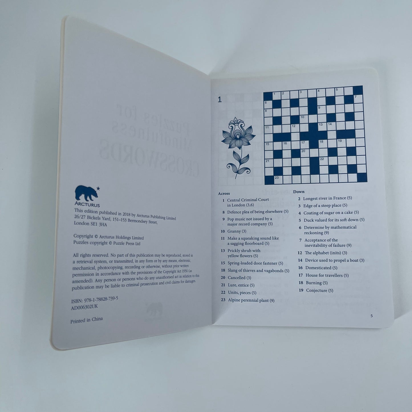 Puzzles for Mindfulness Crosswords - Arcturus Publishing - Condition Detail 1