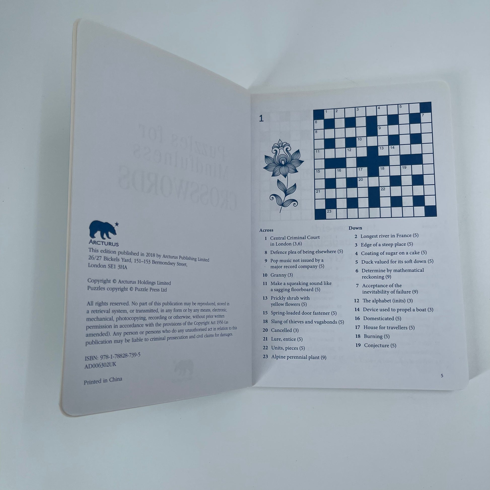 Puzzles for Mindfulness Crosswords - Arcturus Publishing - Condition Detail 1