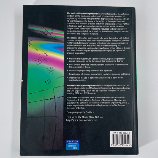 Mechanics of Engineering Materials - Peter Philip Benham - Back Cover