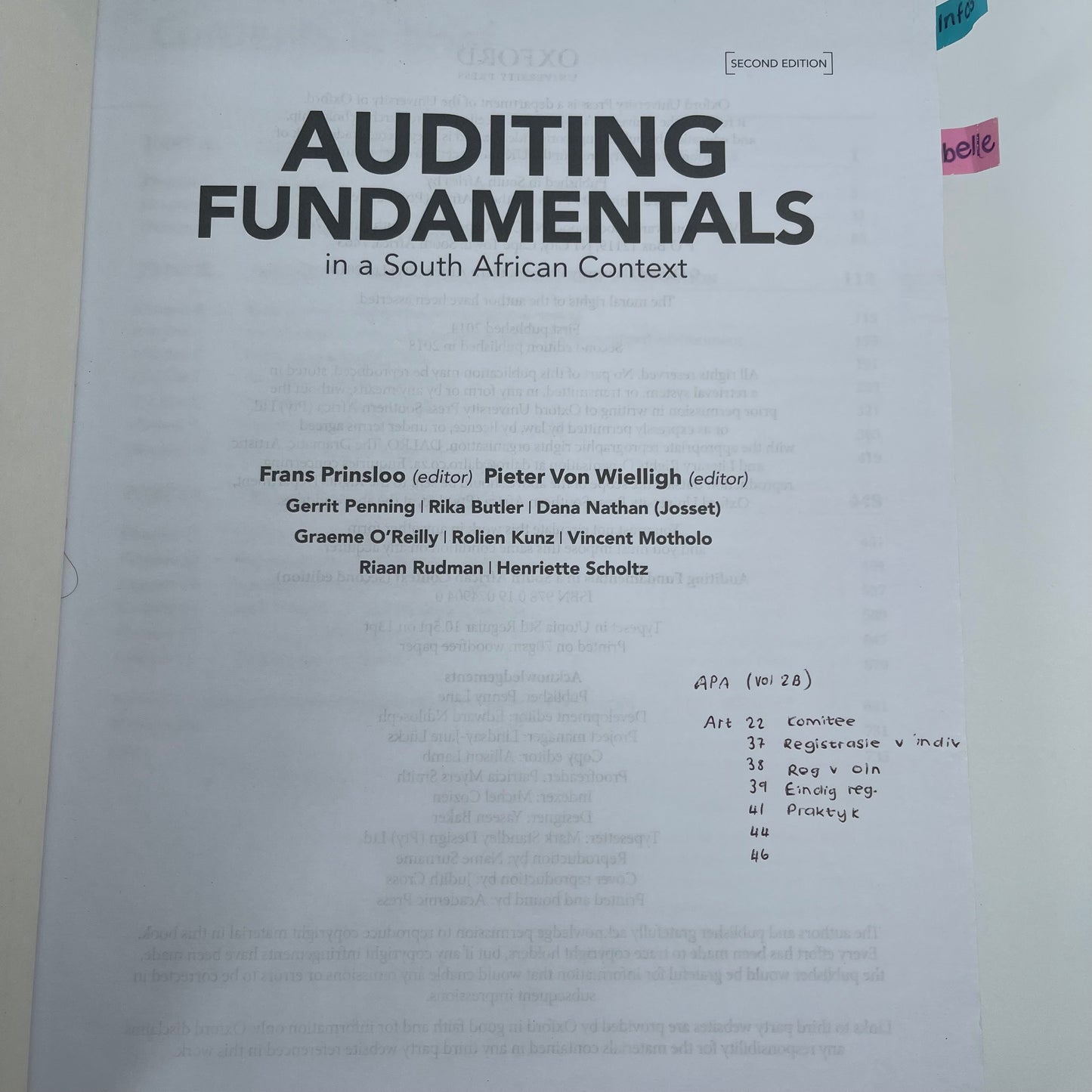 Auditing Fundamentals in a South African Context - Gerrit Penning - Condition Detail 1
