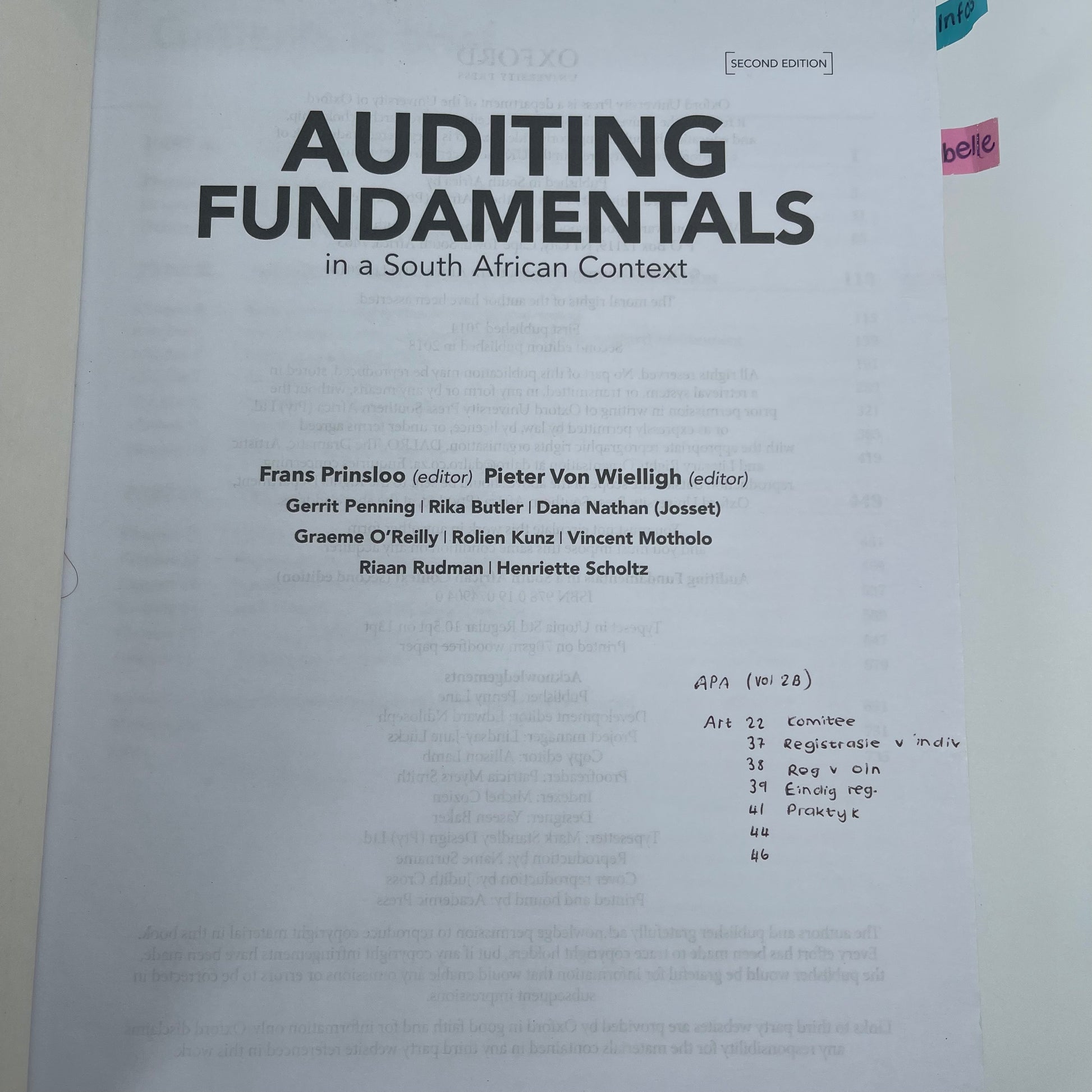 Auditing Fundamentals in a South African Context - Gerrit Penning - Condition Detail 1