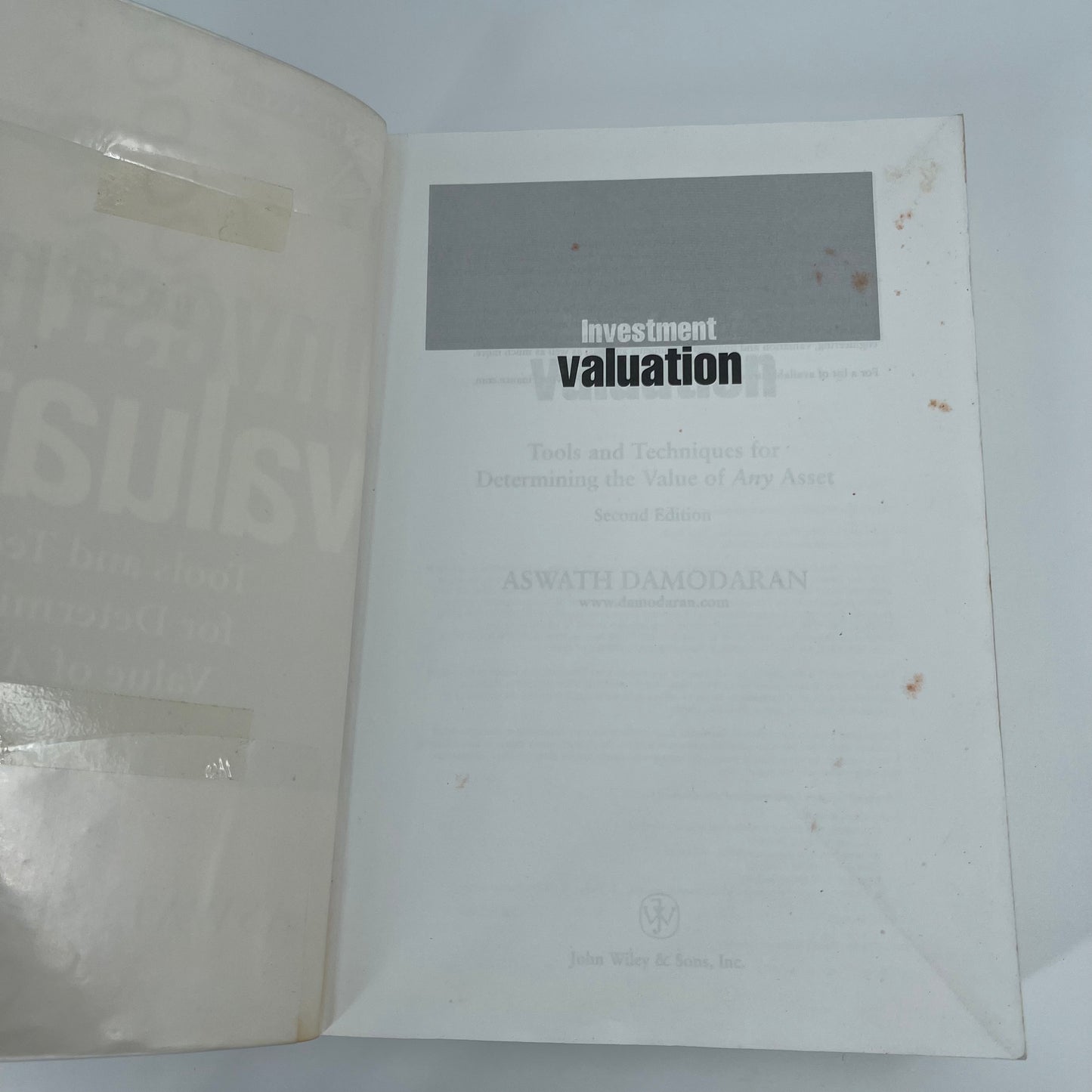 Investment Valuation Tools and Techniques for Determining the Value of Any Asset - Aswath Damodaran - Condition Detail 8