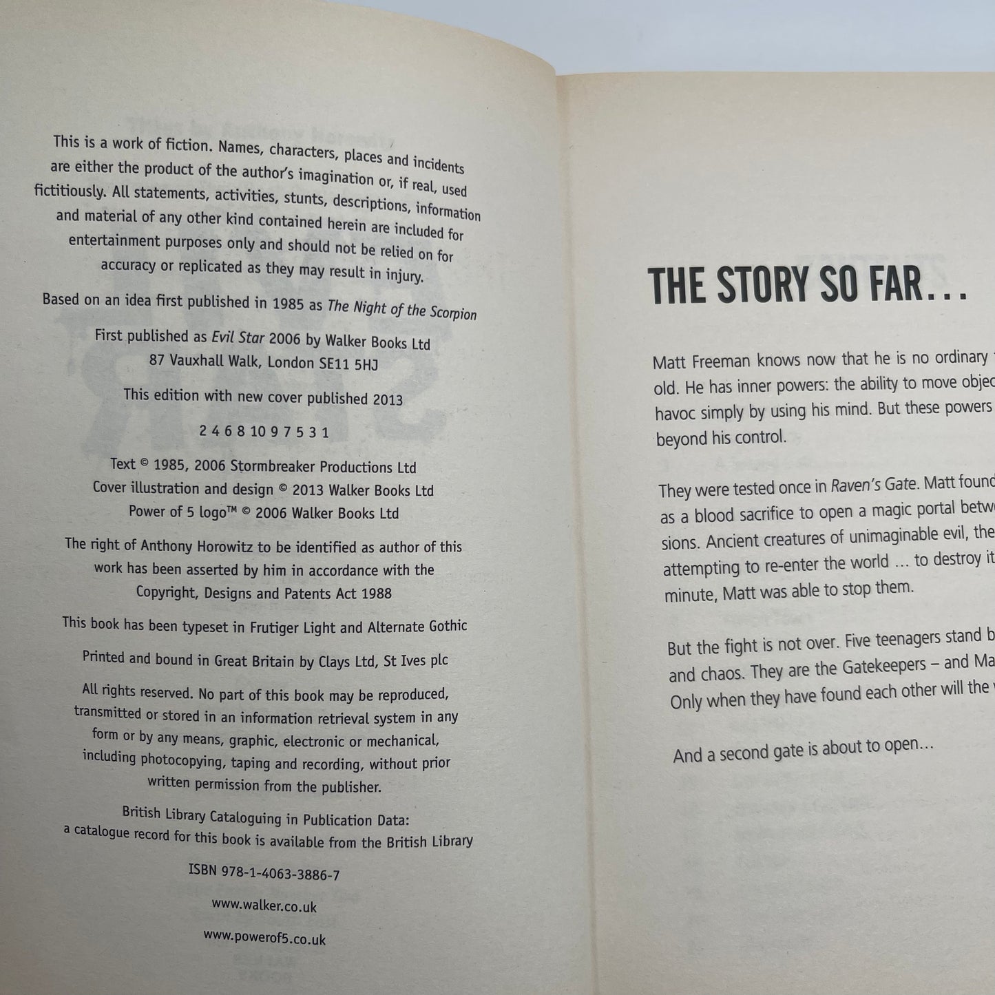 Evil Star - Anthony Horowitz - Condition Detail 1